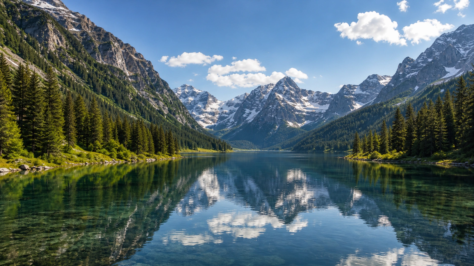 Alpine lake video preview